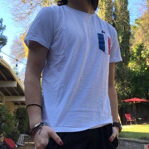 Limited Edition French Flag White Pocket Tee Shirt